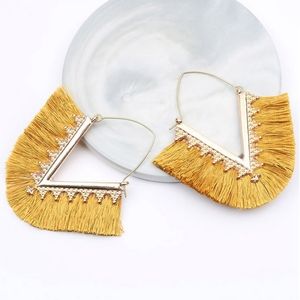 Gold Tone Tassel Earrings